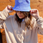 Mint to Purple Stone Washed Reversible Buck Hat