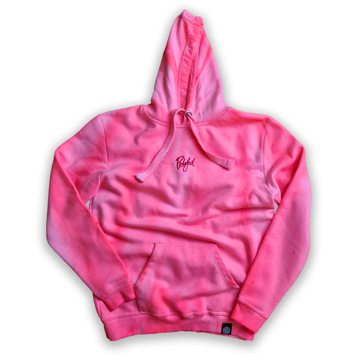 Peachy Pink Distressed Wash Hoodie