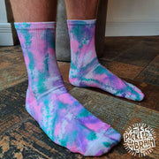 Pink Splat Socks