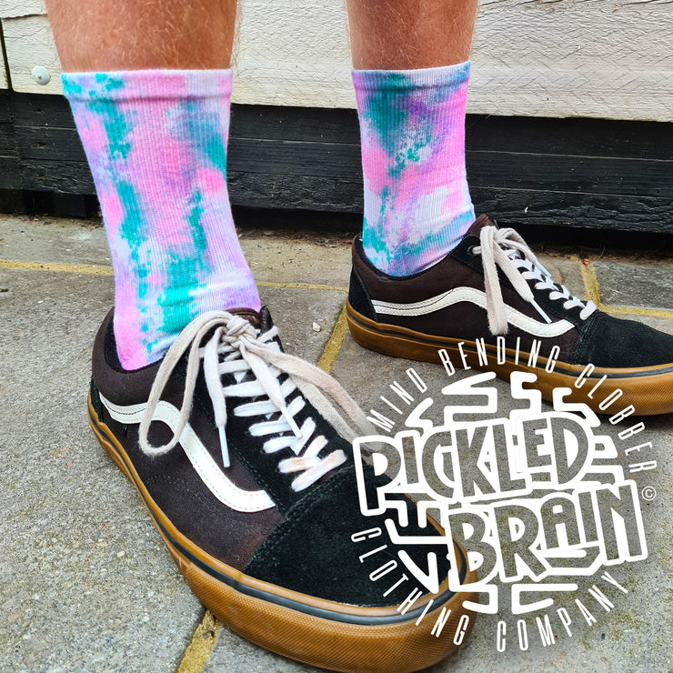 Pink Splat Socks